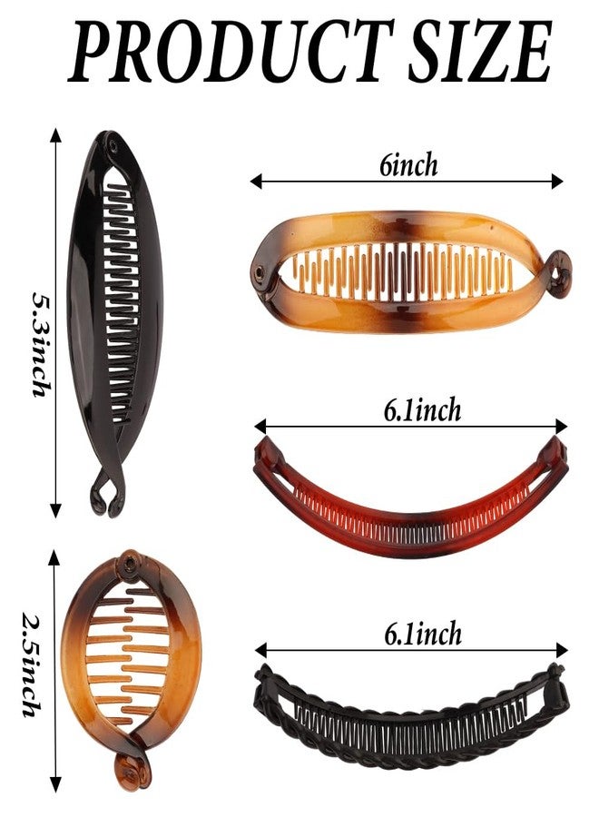Exacoo 15PCS Banana Hair Clips For Women,Large Small Mini Hair Banana Clips for Thick Thin hairs Ponytail Curly hair Accessories for Women Girls,5 Styles - Image 2